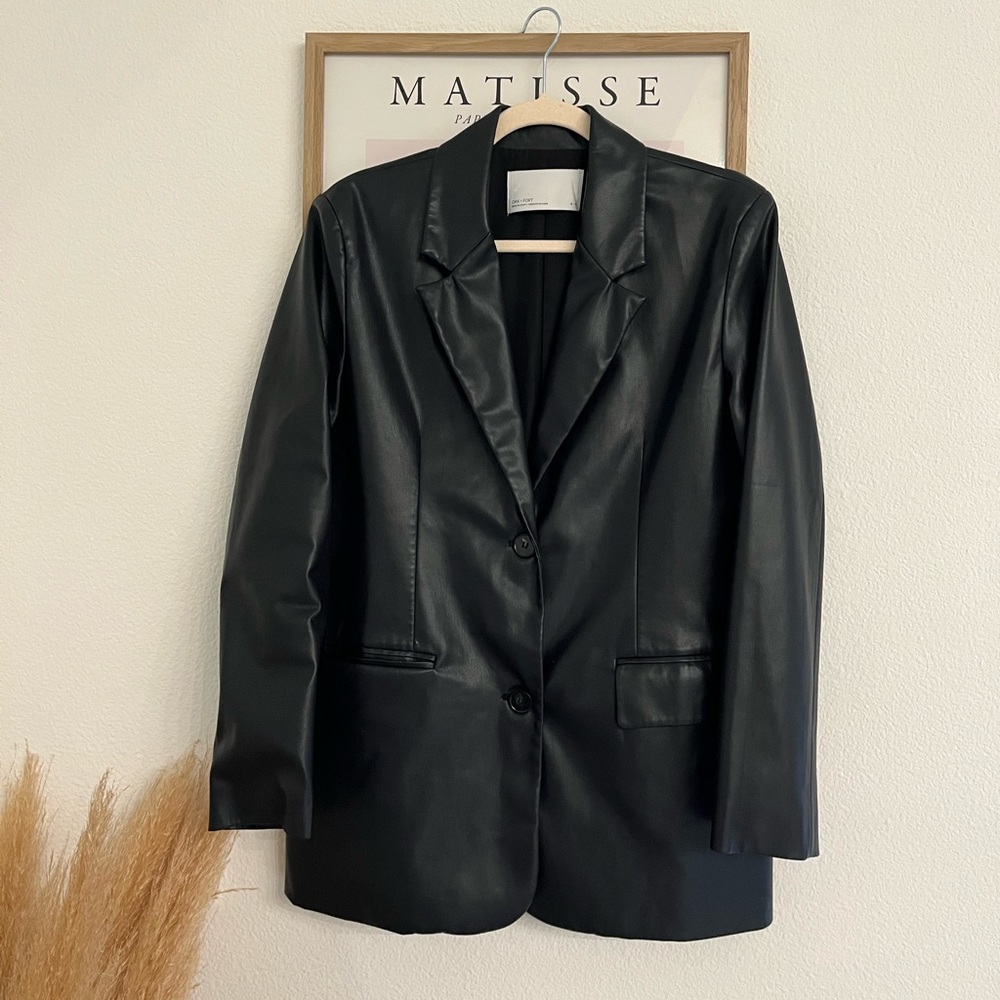 OAK + FORT Black Blazer Jacket